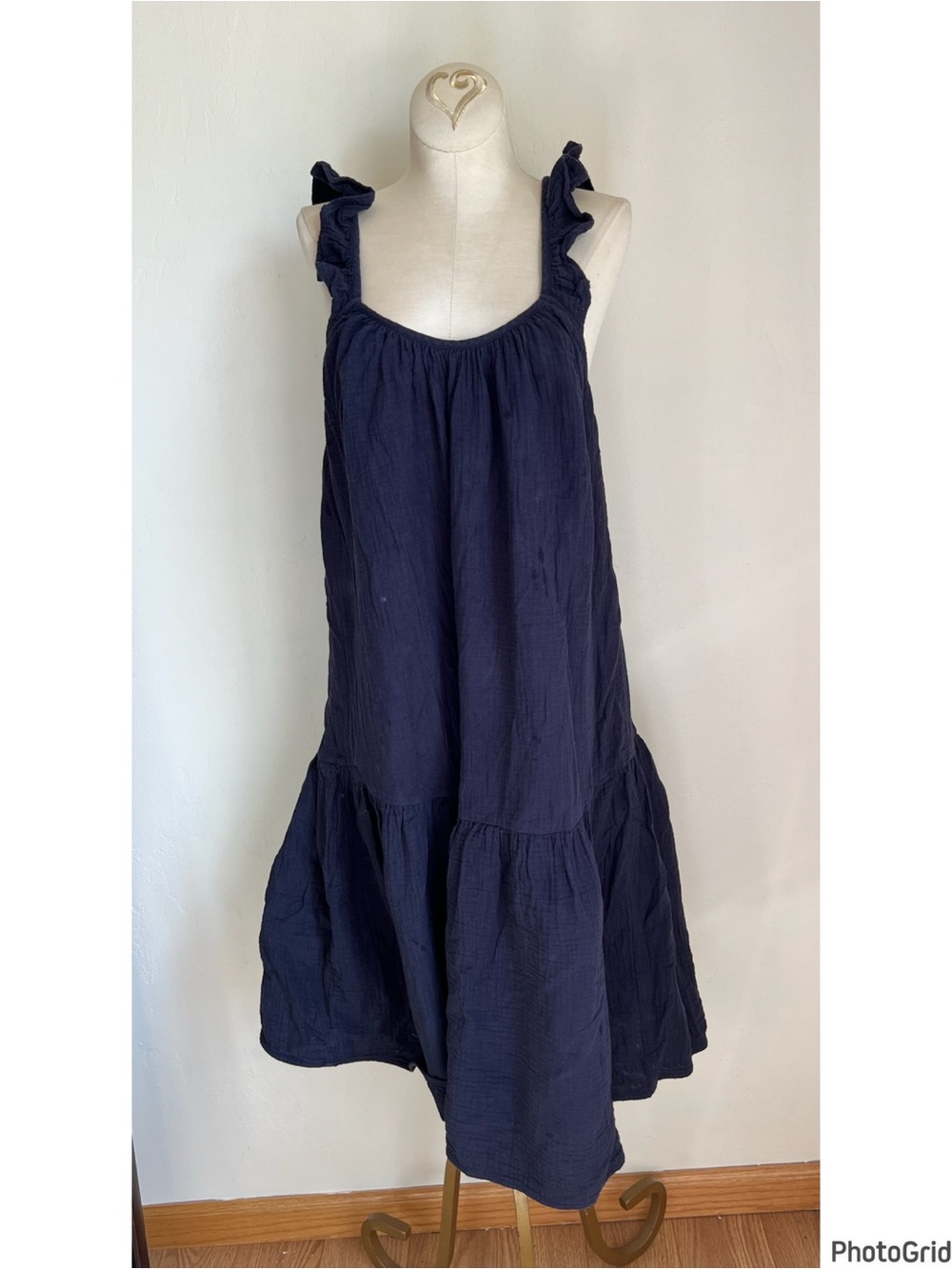 Boden Navy Cotton Sleeveless Dress